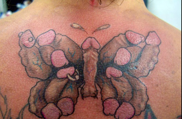 Butterfly Penis Tattoo 57